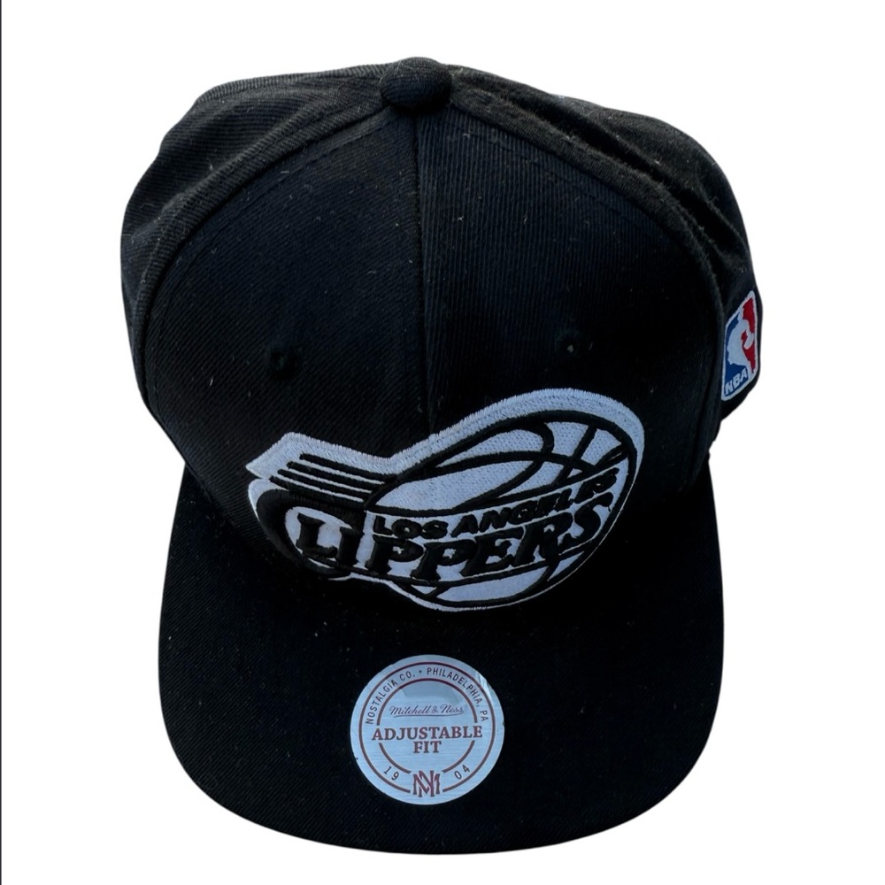 Mitchell & Ness Los Angeles Lakers B/W Logo Adjustable Snapback Hat Cap